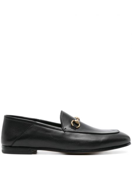 Læder loafers Gucci sort