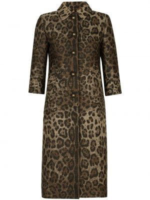 Plašč s potiskom z leopardjim vzorcem Dolce & Gabbana