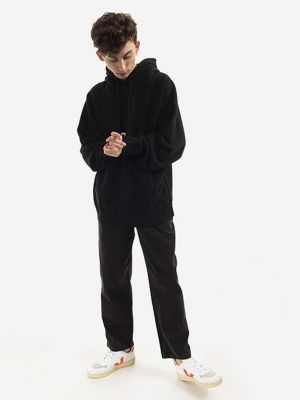 Βαμβακερή μπλούζα με κουκούλα Edwin μαύρο