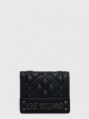 Pikowany portfel Love Moschino czarny
