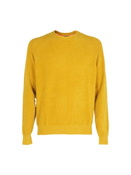 Aksamitny sweter Rrd żółty