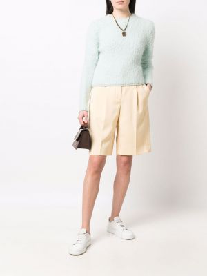 Pletený vlněný svetr Ami Paris zelený