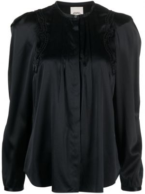 Bluzka plisowana koronkowa Isabel Marant czarna