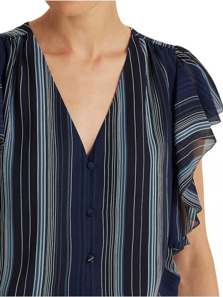 Рубашка в полоску Lauren Ralph Lauren синяя