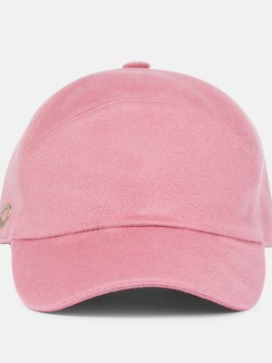 Кашмирена шапка с козирки Loro Piana розово