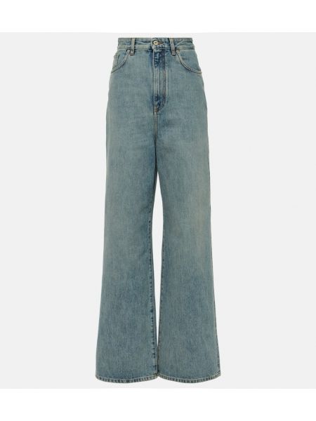 Straight leg jeans a vita alta Loewe blu
