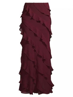 Длинная юбка с рюшами Delfi