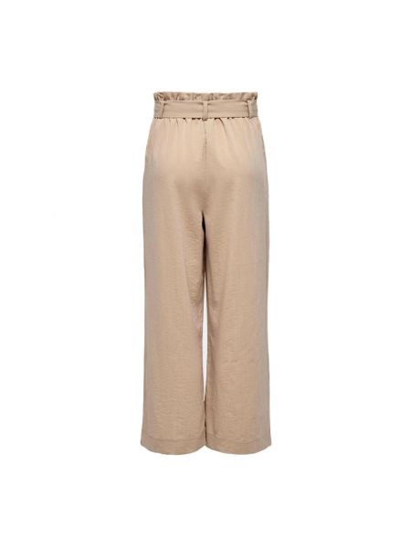 Pantalones bootcut Only beige