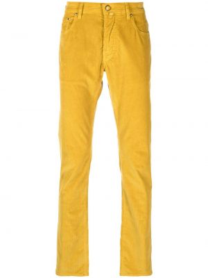Παντελόνι με ίσιο πόδι κοτλέ Jacob Cohën κίτρινο