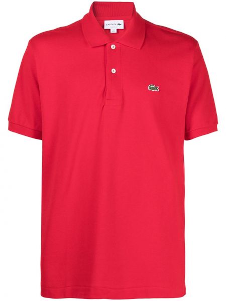Polo krekls ar izšuvumiem Lacoste sarkans