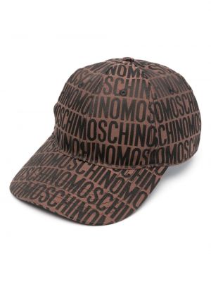 Cappello con visiera in tessuto jacquard Moschino