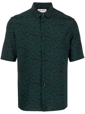 Риза с принт с абстрактен десен Saint Laurent