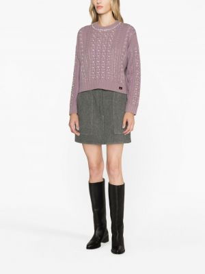 Vlněný svetr Elisabetta Franchi fialový