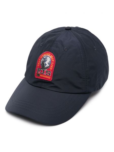 Памучна шапка с козирки Parajumpers синьо