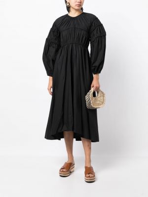 Dlouhé šaty s dlouhými rukávy Ulla Johnson černé