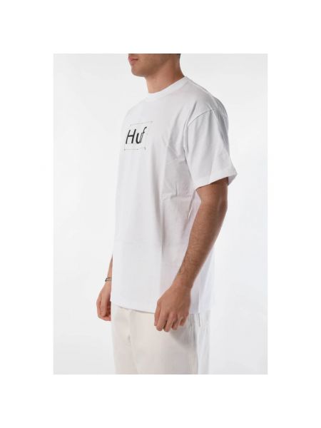 Camiseta de algodón con estampado Huf blanco