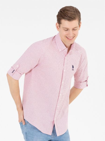 Розовая рубашка U.s. Polo