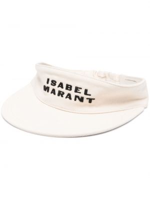Mütze mit stickerei aus baumwoll Isabel Marant weiß