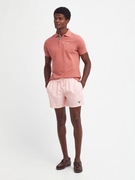 Pantalones cortos a rayas con bolsillos Barbour rosa