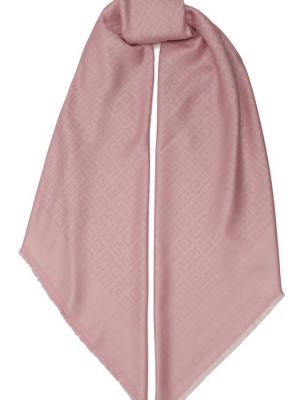 Шелковый шерстяной шарф Givenchy розовый