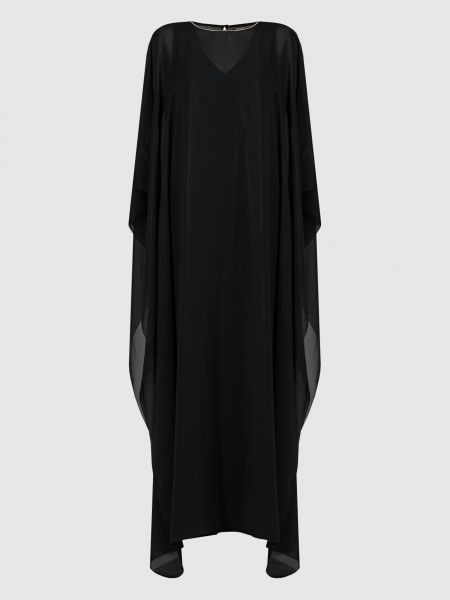 Черное длинное платье Peserico