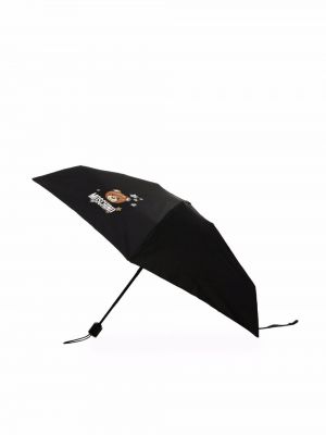Paraguas con estampado Moschino negro