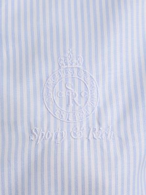 Pérová košeľa na gombíky Sporty & Rich modrá