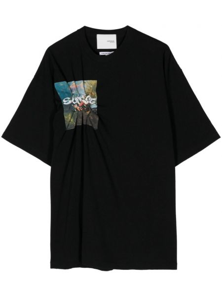 Βαμβακερή μπλούζα Yoshiokubo μαύρο