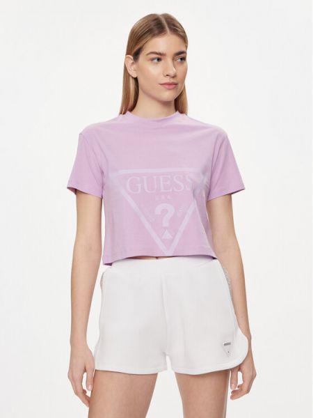Priliehavé tričko Guess fialová