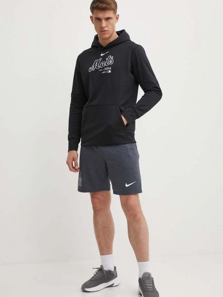 Bluza z kapturem z nadrukiem Nike czarna