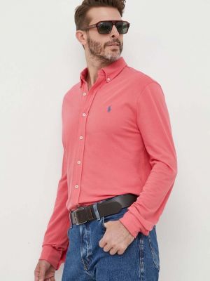 Памучна риза Polo Ralph Lauren червено