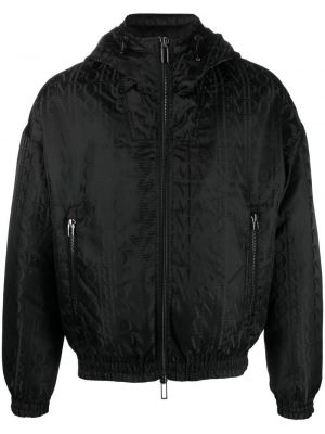 Pernata jakna s printom Emporio Armani crna