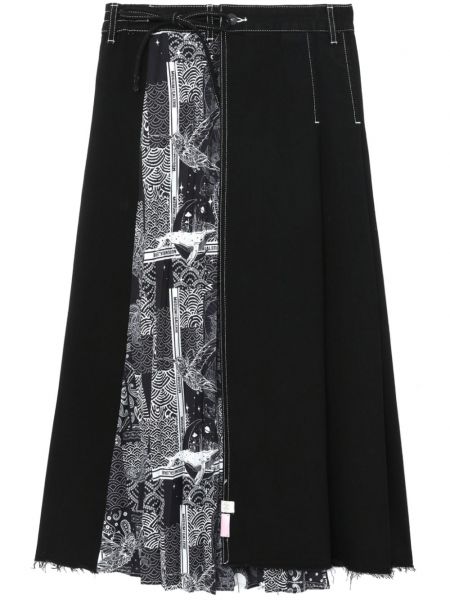 Plisované džínová sukně Musium Div. černé