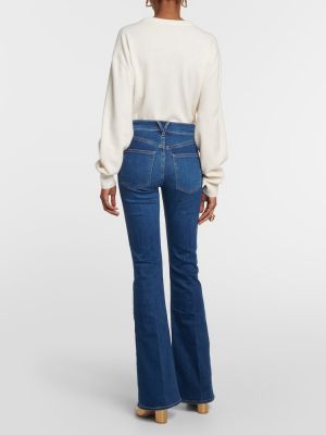 High waist bootcut jeans ausgestellt Veronica Beard blau