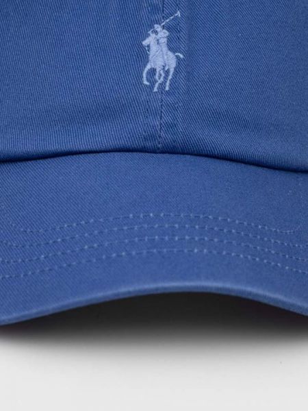 Хлопковая кепка Polo Ralph Lauren синяя