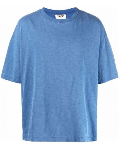 Camiseta ajustada de cuello redondo Ymc azul