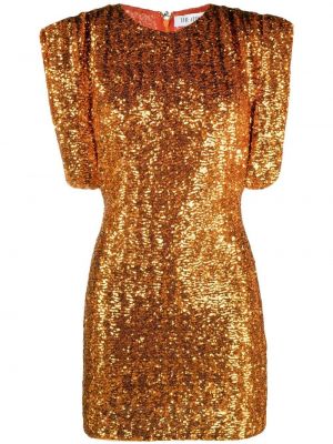 Flitrované mini šaty The Attico oranžová
