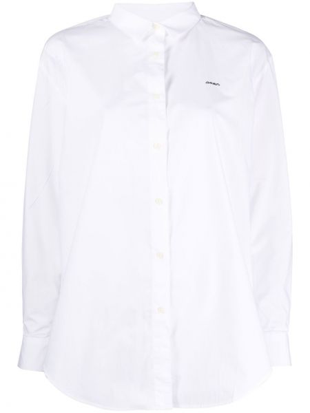 Βαμβακερό πουκάμισο με κέντημα Maison Labiche λευκό