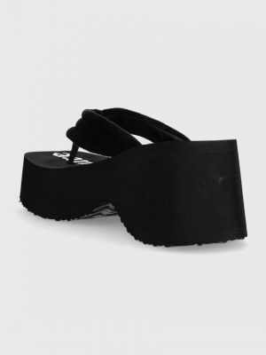 Sandale cu toc cu pană Juicy Couture negru