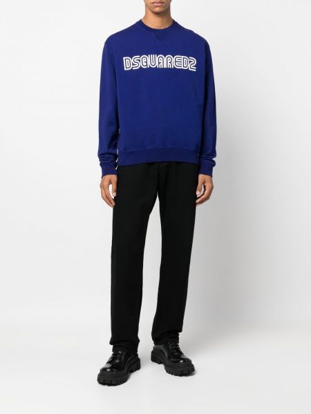 Sweatshirt mit rundem ausschnitt Dsquared2 blau
