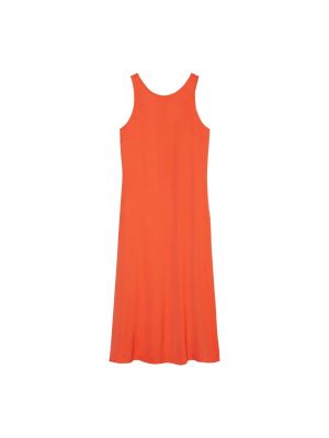 Prosta sukienka bez rękawów relaxed fit w jednolitym kolorze Marc O'polo pomarańczowy