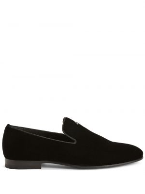 Pantofi loafer de catifea slip-on Giuseppe Zanotti negru