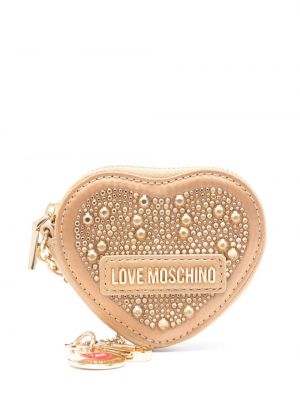 Peněženka se srdcovým vzorem Love Moschino zlatá