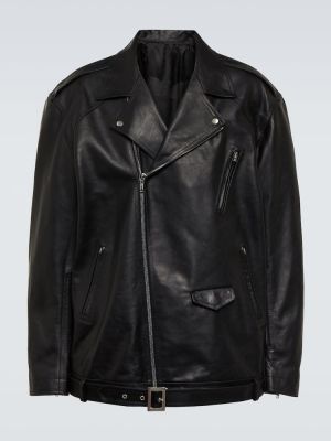 Usnjena jakna Rick Owens črna