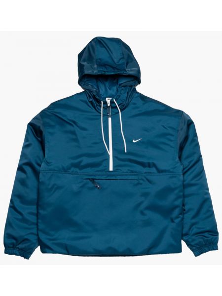 Синий атласный анорак Nike
