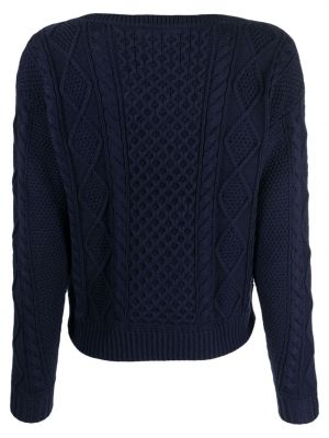 Kokvilnas džemperis Lauren Ralph Lauren zils