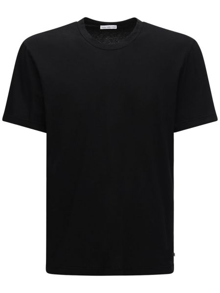 Camiseta de algodón James Perse negro