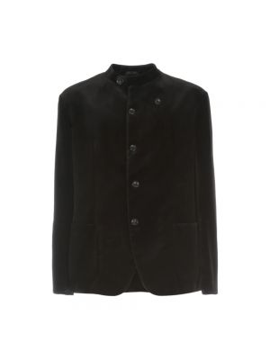 Aksamitna kurtka przejściowa Giorgio Armani czarna