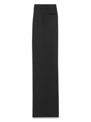 Pantalon en soie plissé Saint Laurent noir