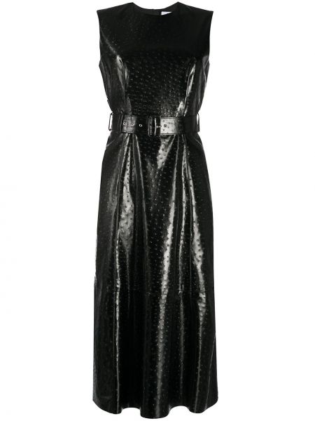 Vestido de tubo ajustado de cuero Msgm negro